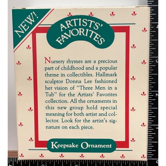 1987 HALLMARK KEEPSAKE ORNAMENT QX454-7 THREE MEN IN A TUB SCULPTED BY DONNA LEE - Picture 2 of 8